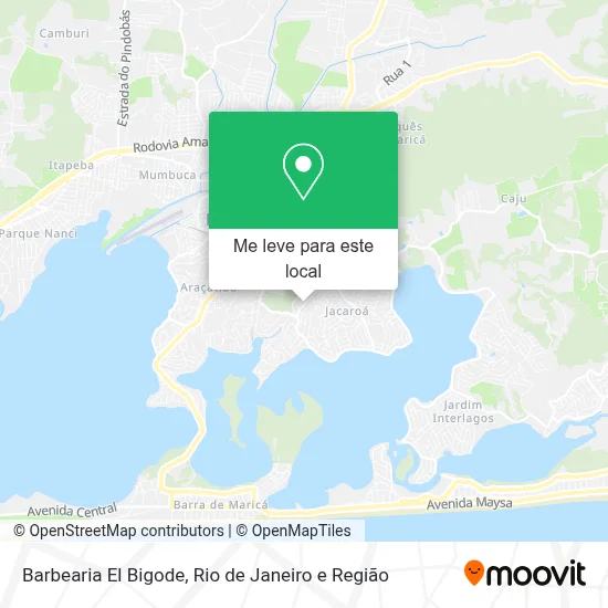 Barbearia El Bigode mapa