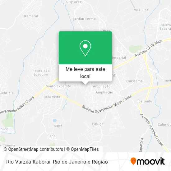 Rio Varzea Itaboraí mapa