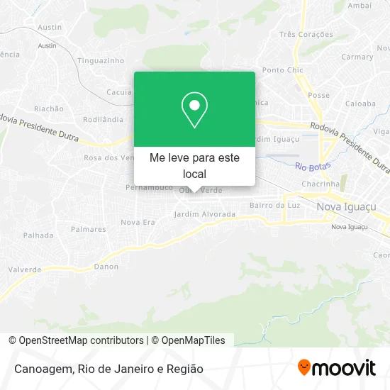Canoagem mapa