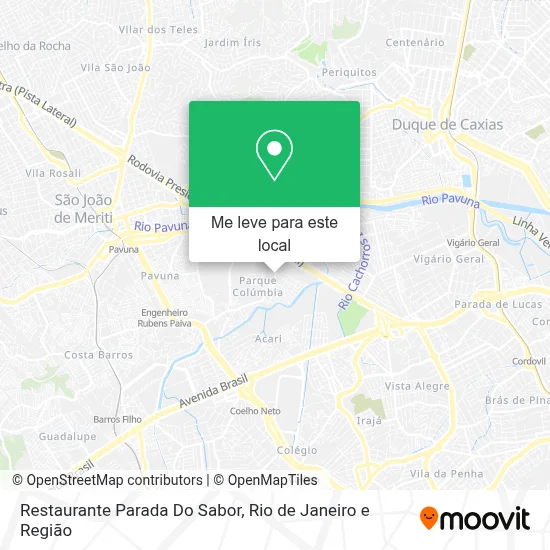 Restaurante Parada Do Sabor mapa