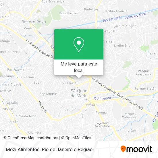 Mozi Alimentos mapa