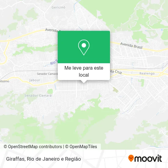 Giraffas mapa
