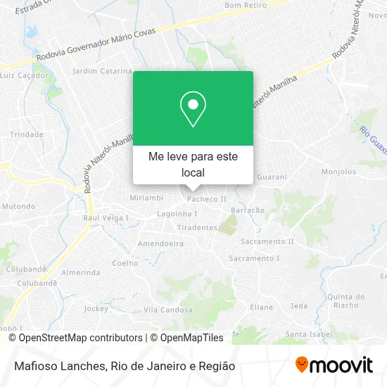 Mafioso Lanches mapa