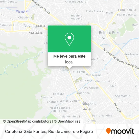 Cafeteria Gabi Fontes mapa