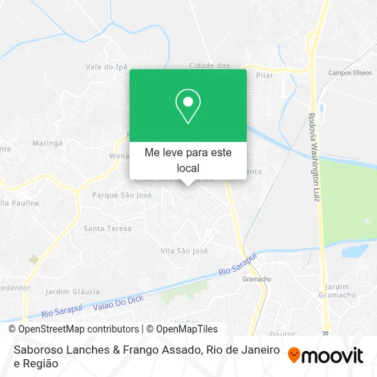 Saboroso Lanches & Frango Assado mapa