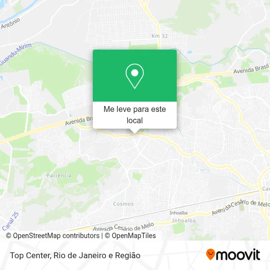 Top Center mapa