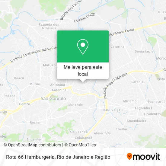 Rota 66 Hamburgeria mapa