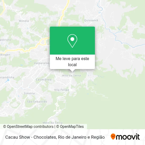 Cacau Show - Chocolates mapa