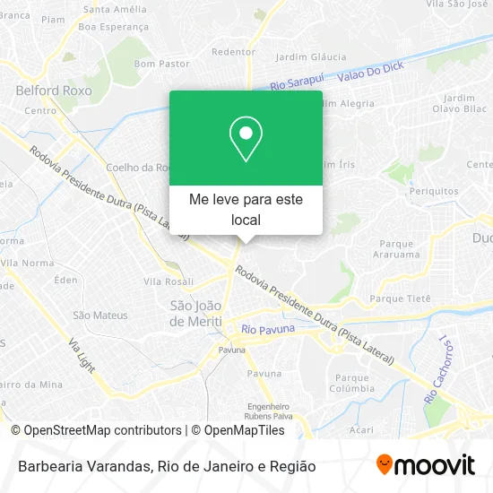 Barbearia Varandas mapa