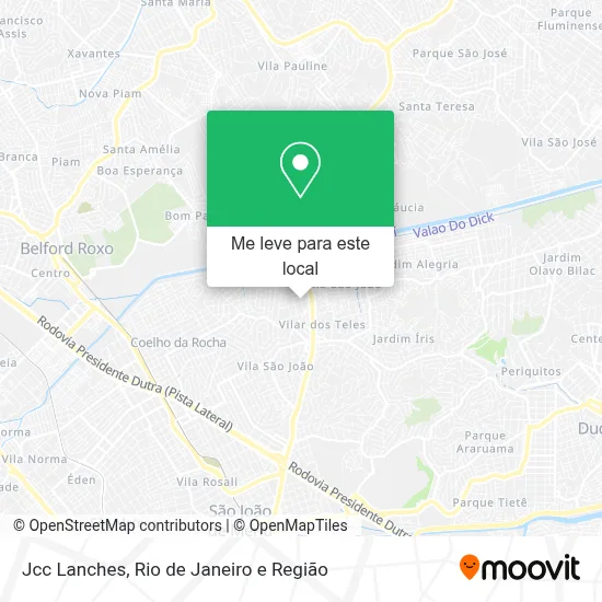 Jcc Lanches mapa