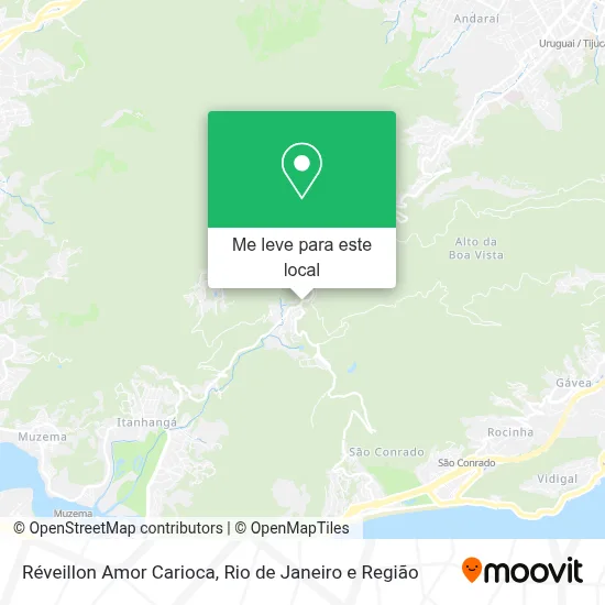 Réveillon Amor Carioca mapa