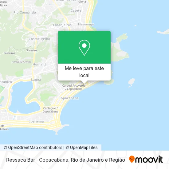 Ressaca Bar - Copacabana mapa