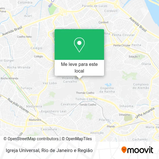 Igreja Universal mapa