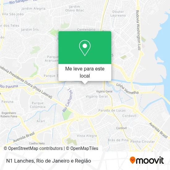 N1 Lanches mapa