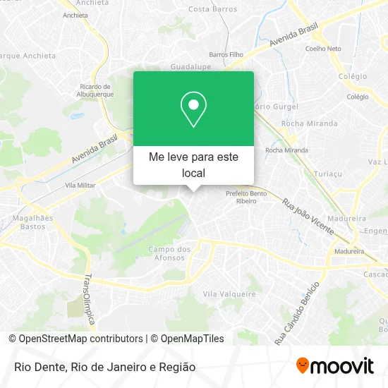 Rio Dente mapa