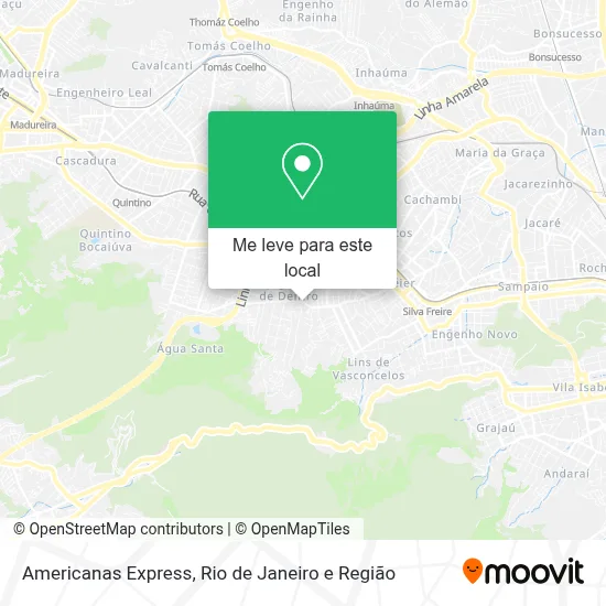 Americanas Express mapa