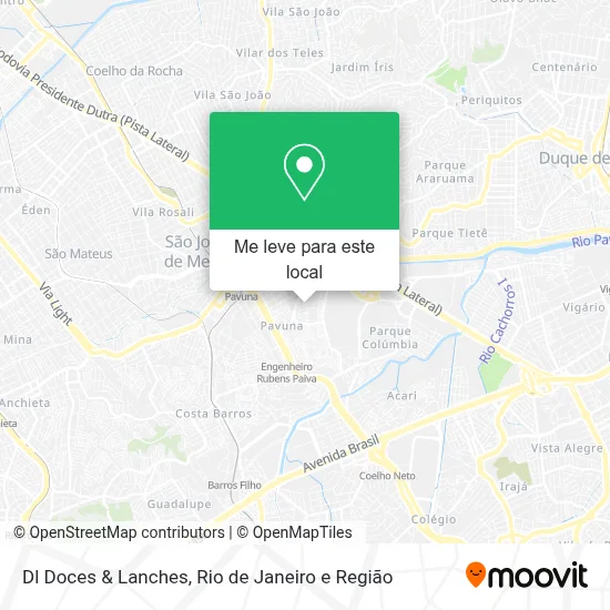 Dl Doces & Lanches mapa
