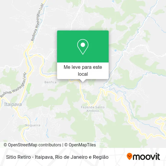 Sitio Retiro - Itaipava mapa