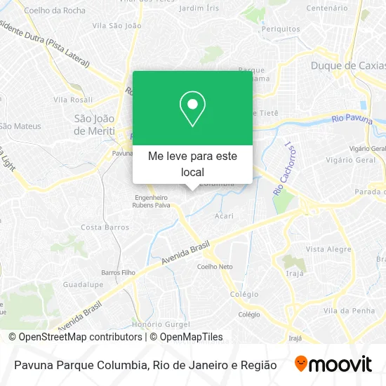 Pavuna Parque Columbia mapa