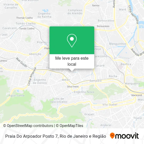 Praia Do Arpoador Posto 7 mapa