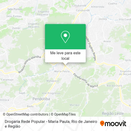 Drogaria Rede Popular - Maria Paula mapa