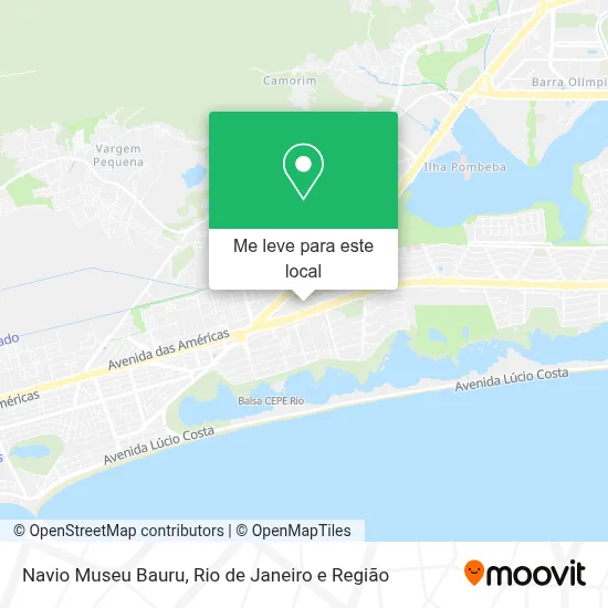 Navio Museu Bauru mapa