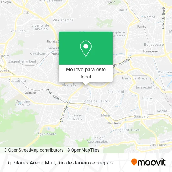 Rj Pilares Arena Mall mapa