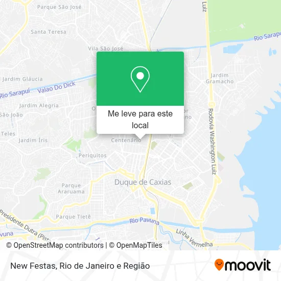 New Festas mapa