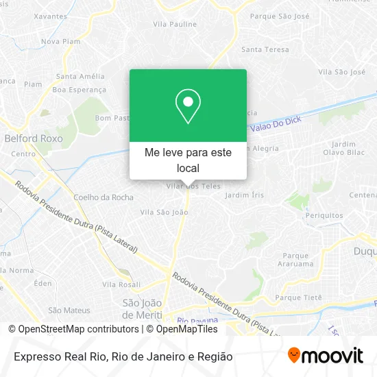 Expresso Real Rio mapa