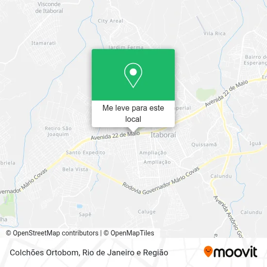 Colchões Ortobom mapa