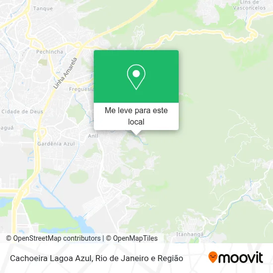 Cachoeira Lagoa Azul mapa