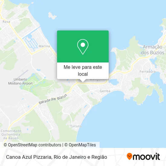 Canoa Azul Pizzaria mapa