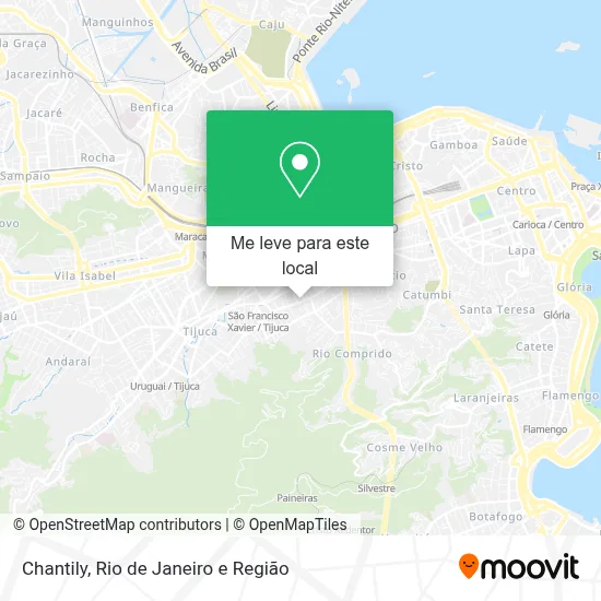 Chantily mapa