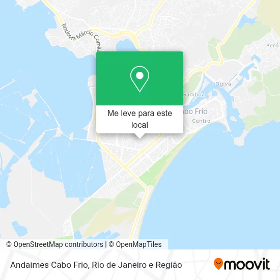 Andaimes Cabo Frio mapa