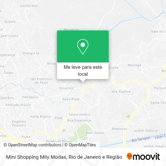 Mini Shopping Mily Modas mapa
