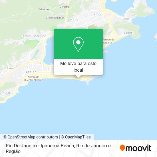 Rio De Janeiro - Ipanema Beach mapa