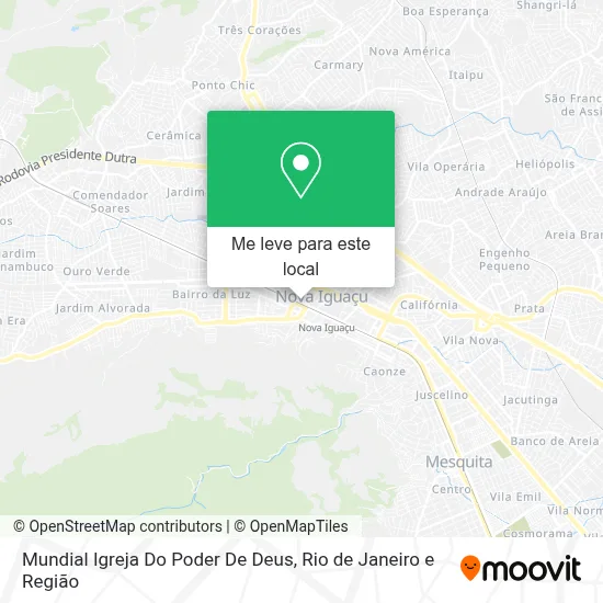 Mundial Igreja Do Poder De Deus mapa