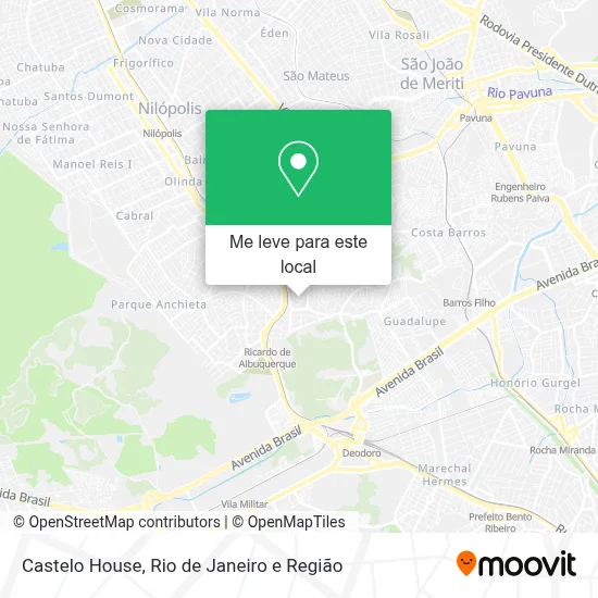 Castelo House mapa