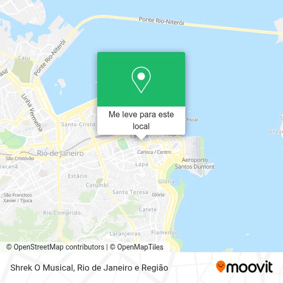 Shrek O Musical mapa
