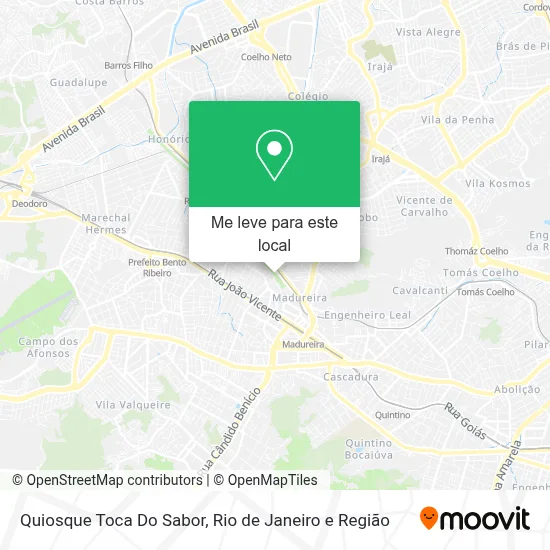 Quiosque Toca Do Sabor mapa