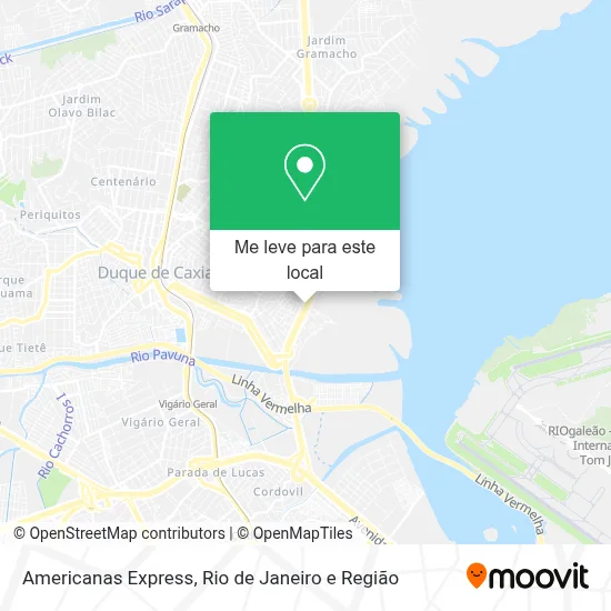 Americanas Express mapa