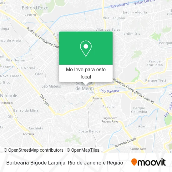 Barbearia Bigode Laranja mapa