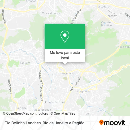Tio Bolinha Lanches mapa