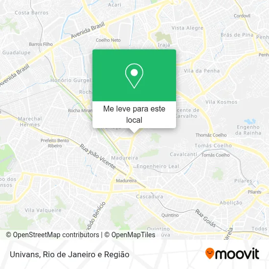Univans mapa