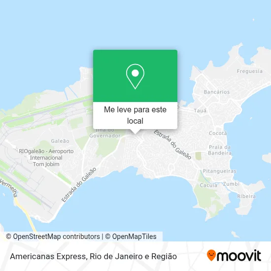 Americanas Express mapa