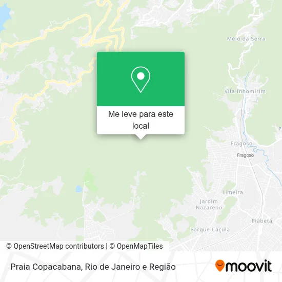 Praia Copacabana mapa