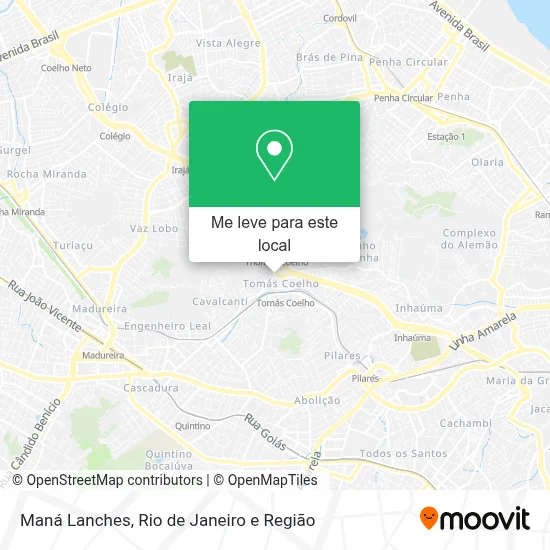Maná Lanches mapa