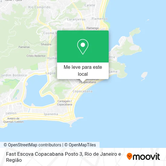 Fast Escova Copacabana Posto 3 mapa