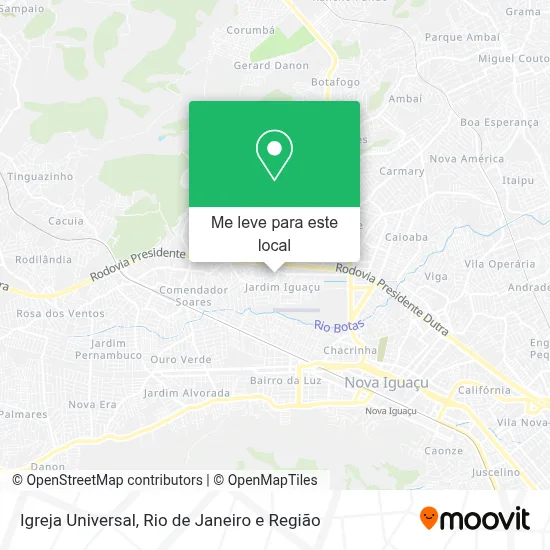 Igreja Universal mapa