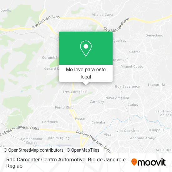 R10 Carcenter Centro Automotivo mapa